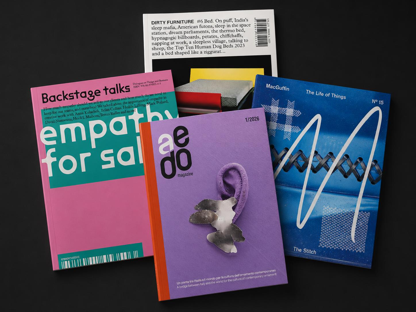 A curated pack, stacked